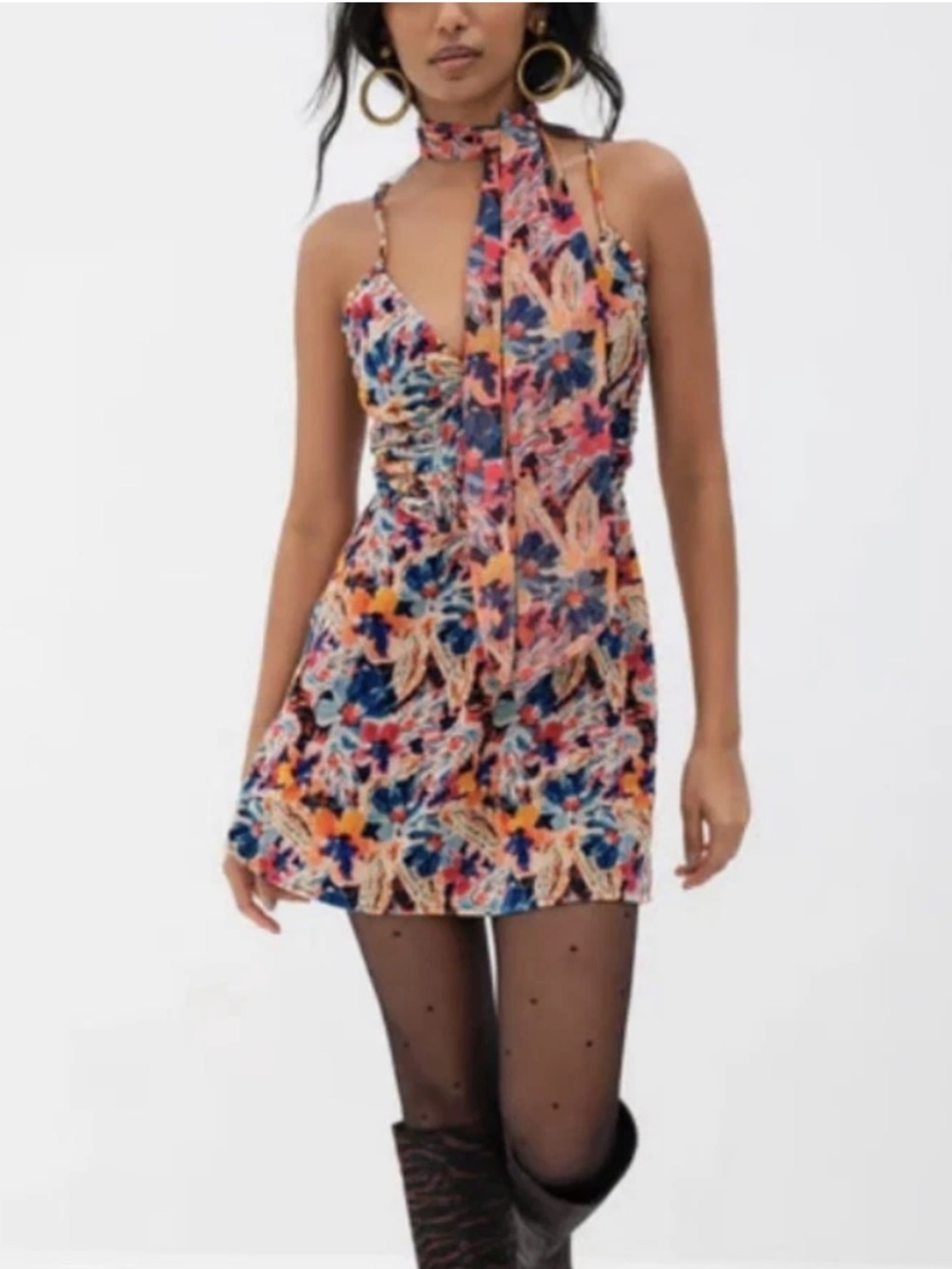 BNWT For Love And Lemons Floral Print Dress and Scarf